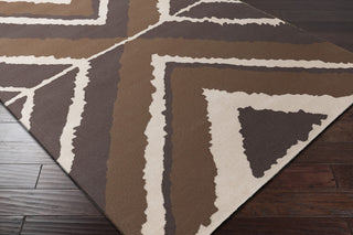 Surya Calaveras CAV-4006 Chocolate Hand Tufted Area Rug by Beth Lacefield 5x8 Corner