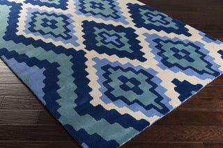 Surya Calaveras CAV-4012 Cobalt Hand Tufted Area Rug by Beth Lacefield 5x8 Corner
