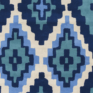 Surya Calaveras CAV-4012 Cobalt Hand Tufted Area Rug by Beth Lacefield Sample Swatch