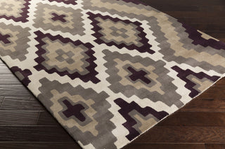 Surya Calaveras CAV-4014 Chocolate Hand Tufted Area Rug by Beth Lacefield 5x8 Corner