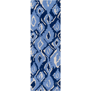 Surya Calaveras CAV-4017 Cobalt Area Rug by Beth Lacefield 2'6'' x 8' Runner