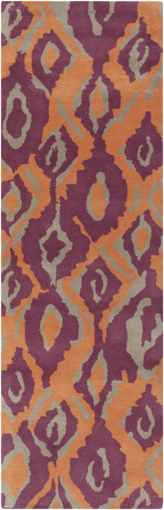 Surya Calaveras CAV-4018 Eggplant Area Rug by Beth Lacefield 