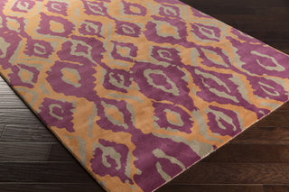 Surya Calaveras CAV-4018 Eggplant Hand Tufted Area Rug by Beth Lacefield 5x8 Corner