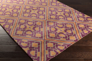 Surya Calaveras CAV-4022 Eggplant Hand Tufted Area Rug by Beth Lacefield 5x8 Corner