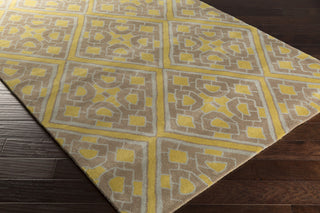 Surya Calaveras CAV-4023 Gold Hand Tufted Area Rug by Beth Lacefield 5x8 Corner