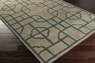 Surya Calaveras CAV-4027 Olive Hand Tufted Area Rug by Beth Lacefield 5x8 Corner