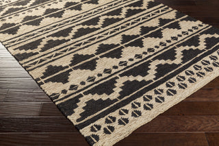 Surya Columbia CBA-130 Black Area Rug 5x8 Corner