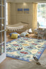 Momeni Coastal CC-01 Blue Area Rug Roomshot Feature