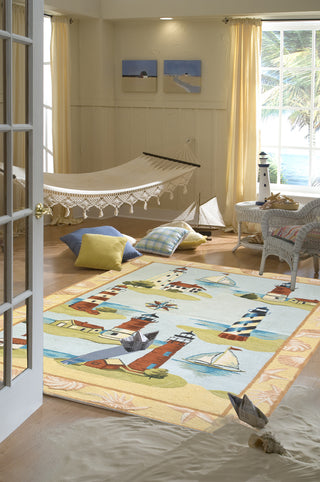 Momeni Coastal CC-02 Multi Area Rug Roomshot Feature