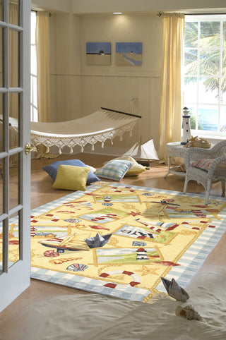 Momeni Coastal CC-06 Sand Area Rug Roomshot Feature