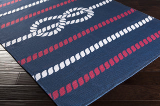 Surya Cape Cod CCD-1019 Navy Machine Loomed Area Rug Corner Shot
