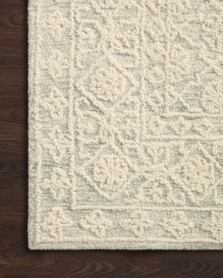 Loloi Cecelia CEC-01 Mist / Ivory Area Rug Corner Image