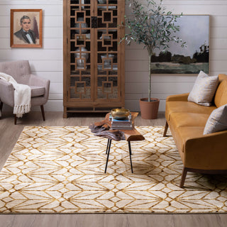 Karastan Artisan Celeste Brushed Gold Area Rug by Scott Living Lifestyle Image