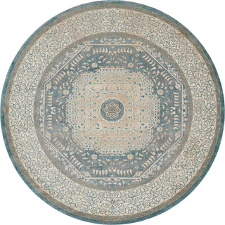 Loloi Century CQ-01 Blue / Sand Area Rug 7'7''x7'7'' Round