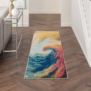 Nourison Celestial CES07 Wave Area Rug Room Scene 3