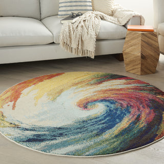 Nourison Celestial CES07 Wave Area Rug Room Scene 4