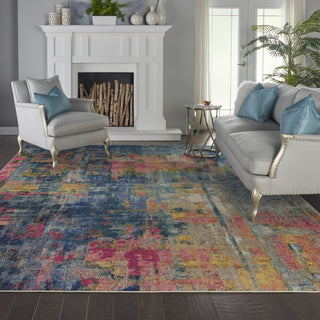 Nourison Celestial CES09 Blue/Yellow Area Rug