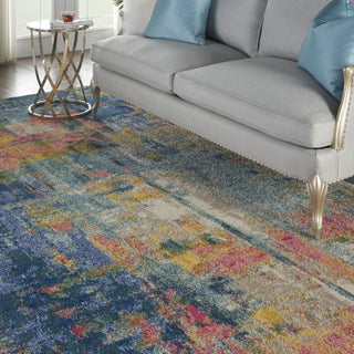 Nourison Celestial CES09 Blue/Yellow Area Rug