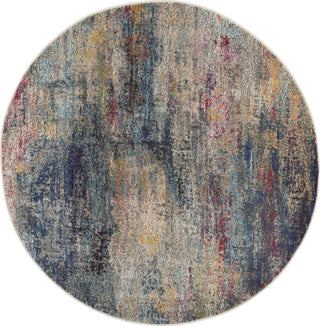 Nourison Celestial CES16 Multicolor Area Rug Round