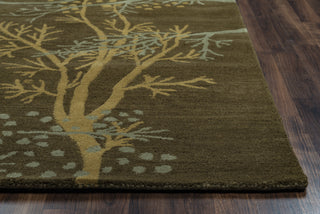Rizzy Craft CF0812 Brown Area Rug Edge Shot