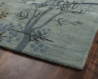 Rizzy Craft CF0815 Blue Area Rug Corner Shot