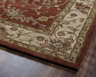 Rizzy Craft CF0816 Red Area Rug Corner Shot