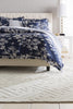Surya The Crane CFB-2000 Blue Bedding by Florence Broadhurst 