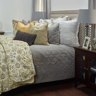 Rizzy BC4222 Madame Fleur Tan Bedding by Laura Fair Lifestyle Image