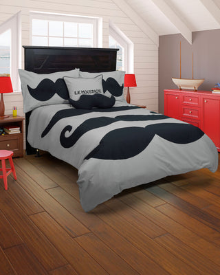 Rizzy BT1404 Le Moustache Gray Bedding main image