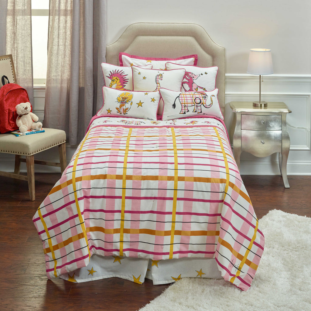 Rizzy BT1490 Punk Rock Animal Plaid White Bedding main image