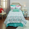 Rizzy BT1980 Bicycle Bed Aqua White Bedding main image
