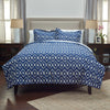 Rizzy BT3002 Kalaloo Indigo Natural Bedding Lifestyle Image