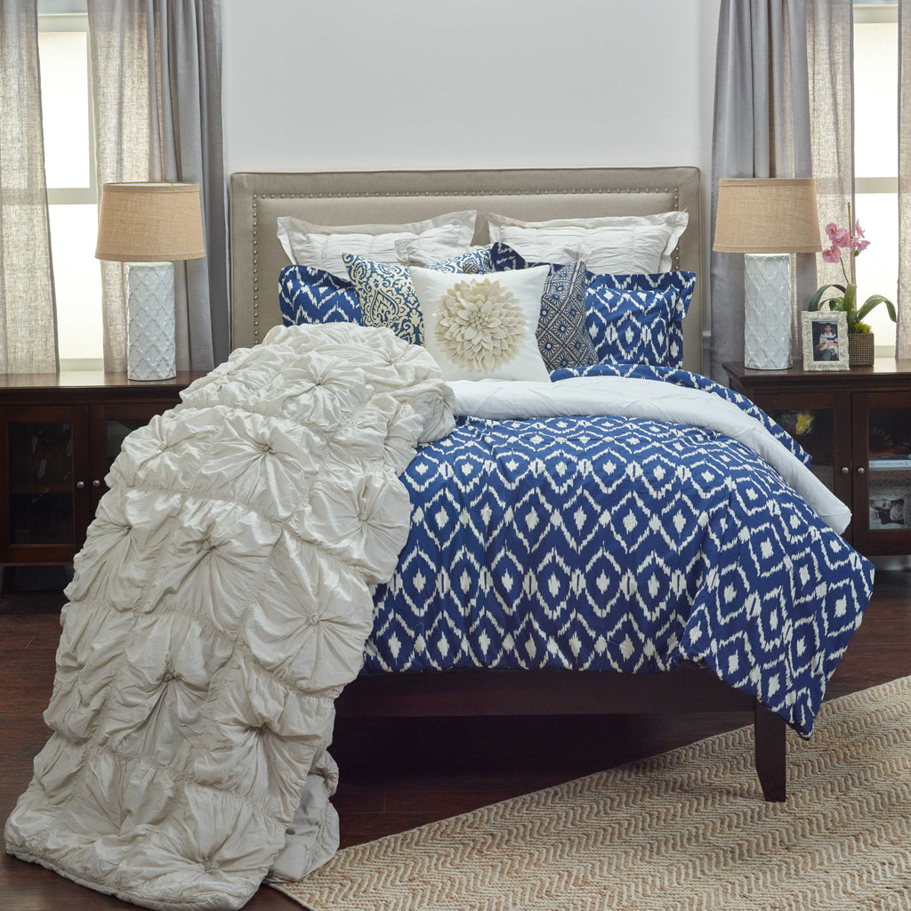Rizzy BT3002 Kalaloo Indigo Natural Bedding main image