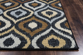 Rizzy Carrington CG4801 Black Area Rug Edge Shot