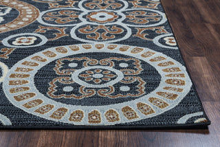 Rizzy Carrington CG4803 Black Area Rug Edge Shot