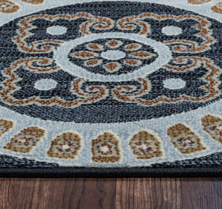 Rizzy Carrington CG4803 Black Area Rug Close Shot