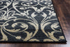 Rizzy Carrington CG4828 Black Area Rug Edge Shot