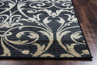 Rizzy Carrington CG4828 Black Area Rug Edge Shot