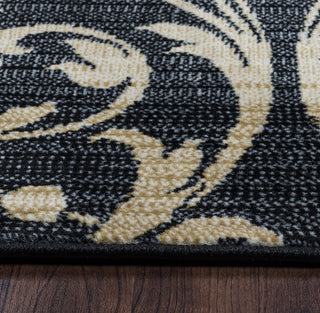 Rizzy Carrington CG4828 Black Area Rug Close Shot