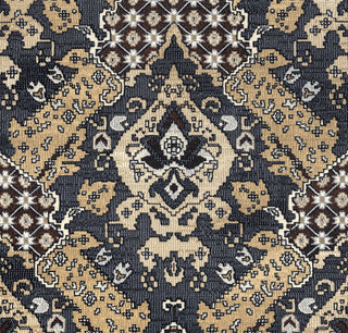 Rizzy Carrington CG4834 Blue/Tan Area Rug Detail Shot