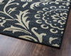 Rizzy Carrington CG4840 Black Area Rug Corner Shot