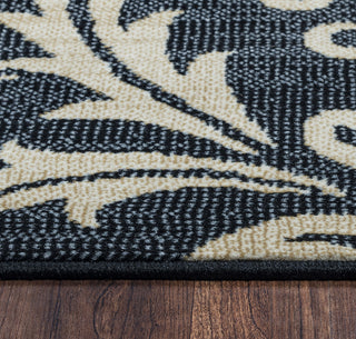 Rizzy Carrington CG4840 Black Area Rug Close Shot