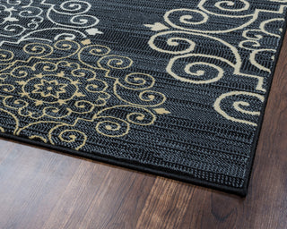 Rizzy Carrington CG4846 Blue Area Rug Corner Shot