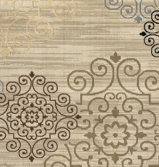 Rizzy Carrington CG4847 Ivory/Khaki Area Rug Detail Shot
