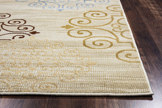 Rizzy Carrington CG4847 Ivory/Khaki Area Rug Edge Shot