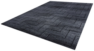 Rizzy Carrington CG5514 Black Area Rug Angle Shot