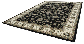 Rizzy Chateau CH4218 Black Area Rug Angle Shot