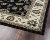 Rizzy Chateau CH4218 Black Area Rug Corner Shot