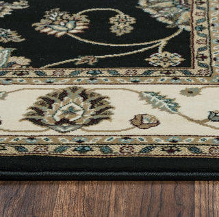 Rizzy Chateau CH4218 Black Area Rug Close Shot