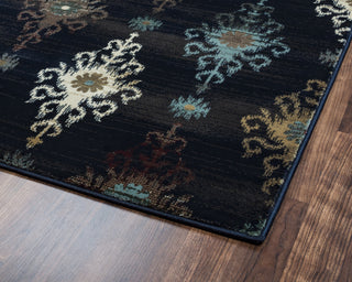 Rizzy Chateau CH4250 Black Area Rug Corner Shot